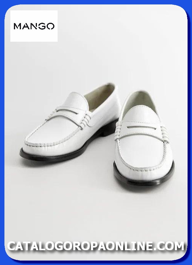Zapatos mocasines de hombre Mango Blancos