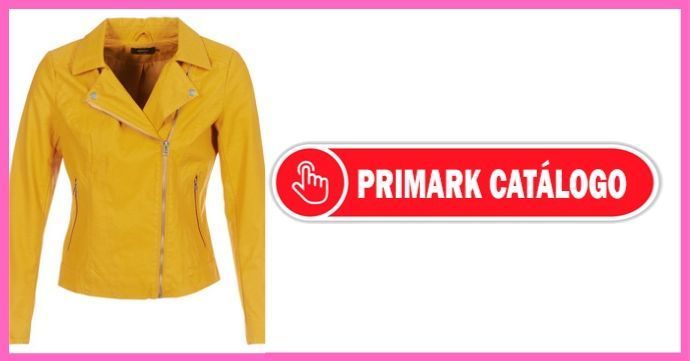 Catalogo de chaqueta polipiel de mujer amarilla en Primark