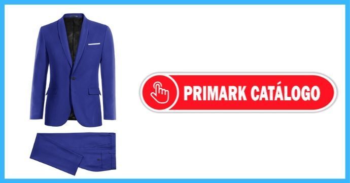 Trajes a la moda de color azul electrico en Primark para hombres