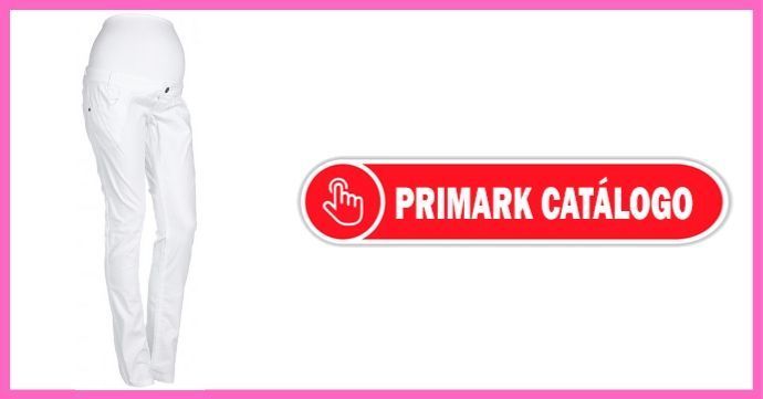 Pantalones de color blanco baratas para embarazadas en Primark