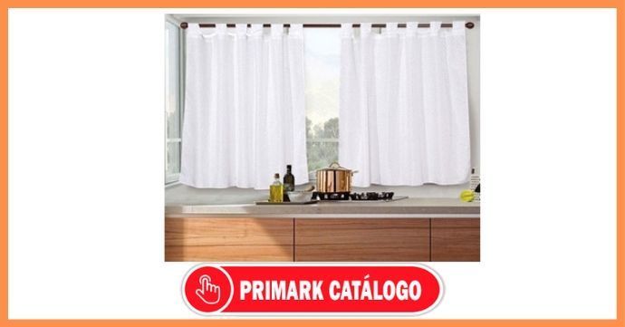 Compra online en Primark cortinas para cocina blanca