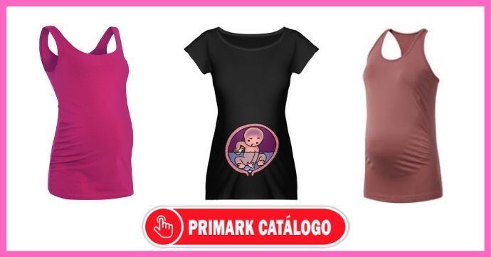 Visita primark y ve el catálogo de camisetas para embarazadas con diferentes diseños