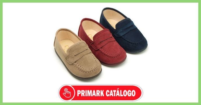 En Primark onlines puedes ver el catalogo de zapatos de vestir para niños
