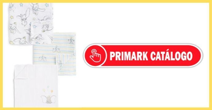 Colores y diseños de muselinas de bebe niña en el catalogo de Primark