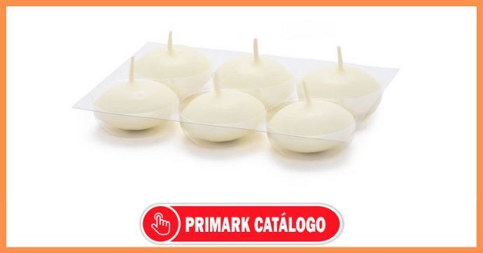 Catálogo hogar velas flotantes en Primark rebajas