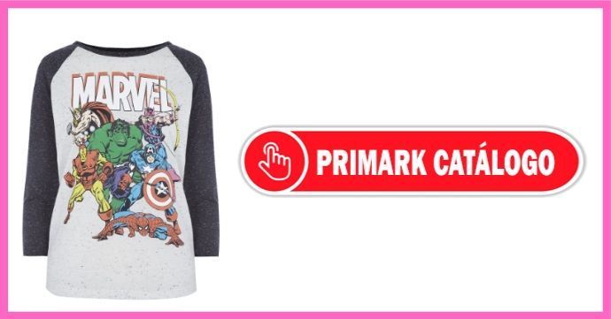 catálogo de camiseta marvel para mujer en Primark