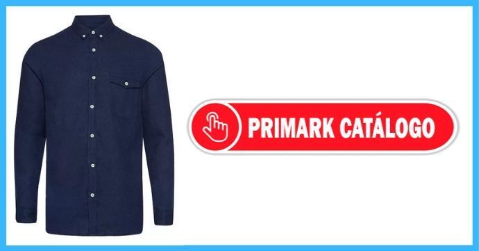 catalogo de Camisa azul marino para hombres todas las tallas en PRIMARK