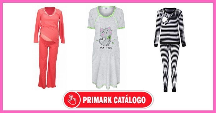 En Primark online consigues pijamas para premamás de diferentes diseños y colores 
