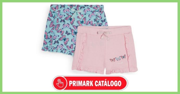 variados colores en Short para niñas en primark catalogo