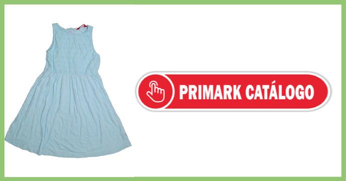 vestido azul de moda para ninas primark